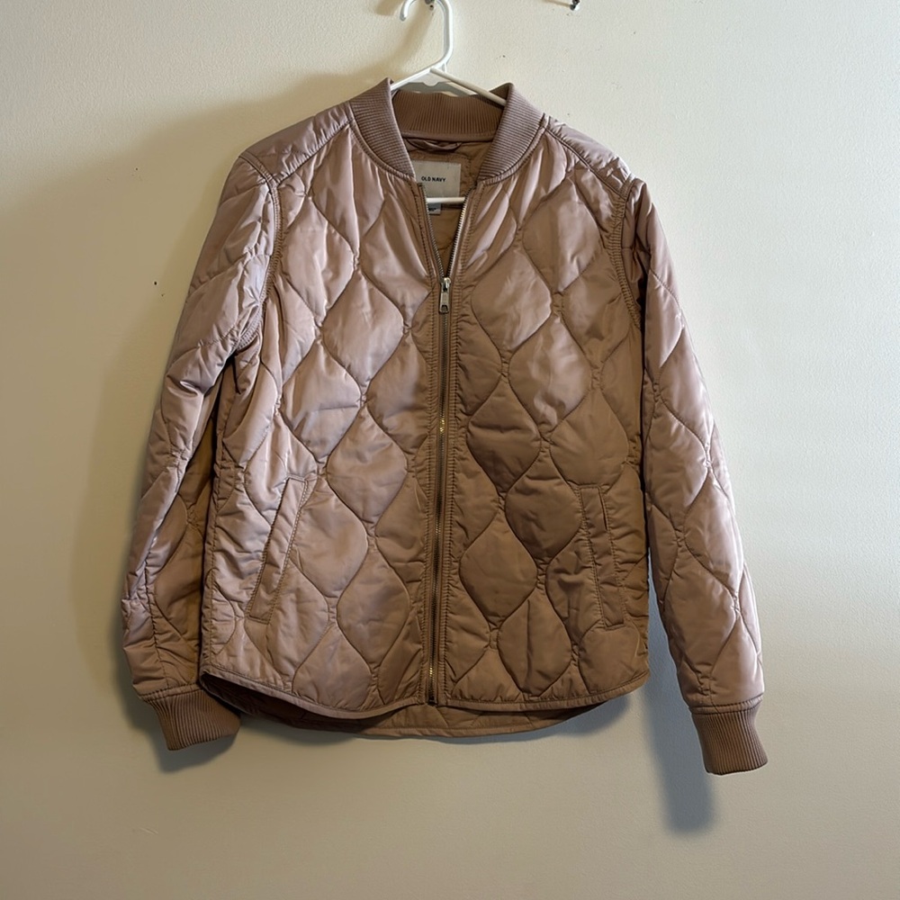 Dusty rose/tan quilted jacket